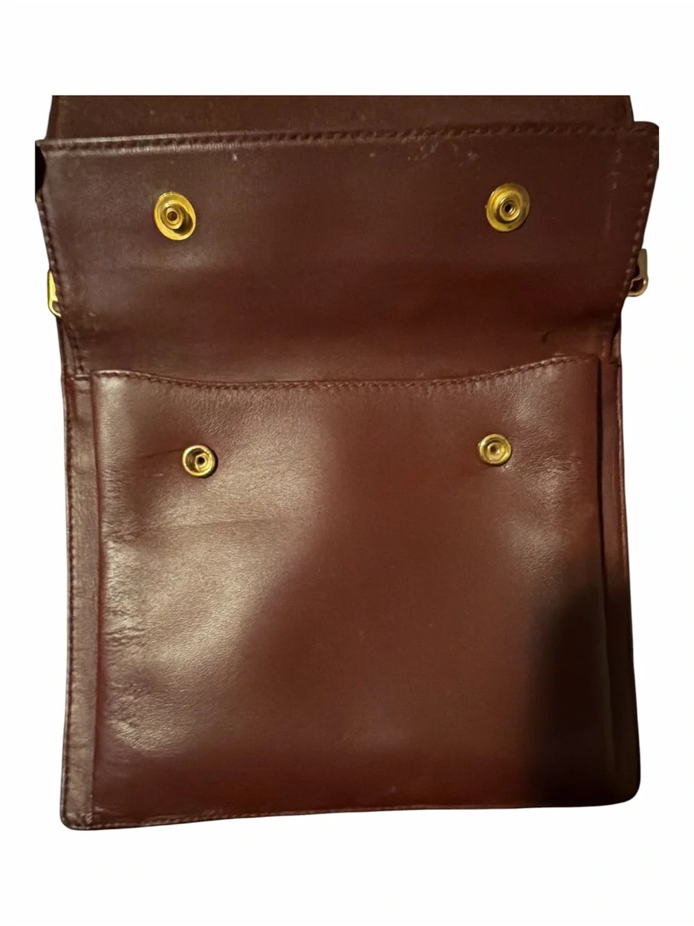Vintage Must de Cartier Burgundy Leather Crossbody Flap Bag - Picture 3 of 7